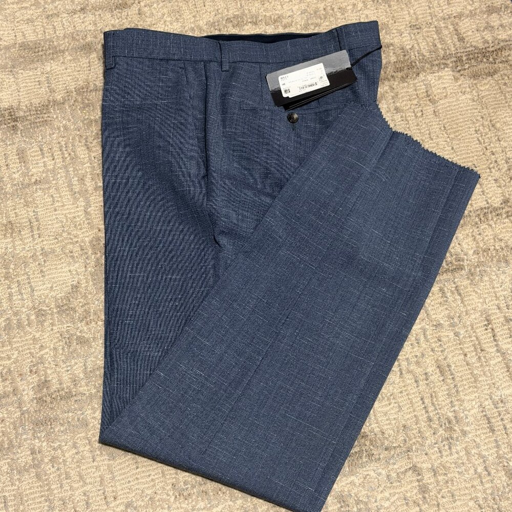 Hugo Boss "Genesis4" Slim-Fit Wool Trousers 34R NWT